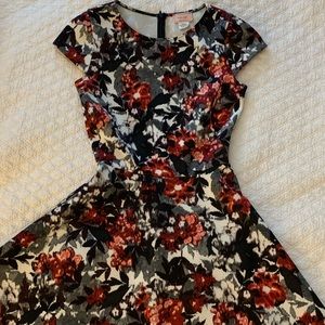 Floral Dress ( Black and Red)